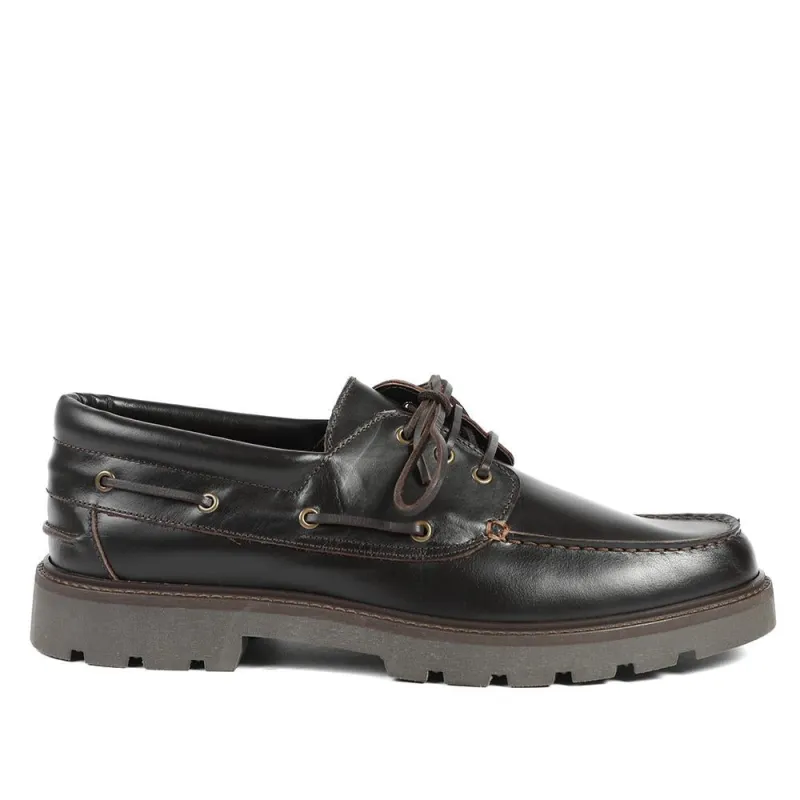Perivale Chunky Leather Moccasins - PERIVALE / 328 812 - Dark Brown sold by Jones Bootmaker