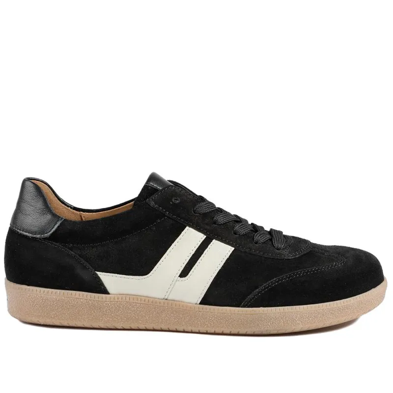 West Gabor Leather Trainers - GAB42507 / 327 746 - Black Suede sold by Jones Bootmaker