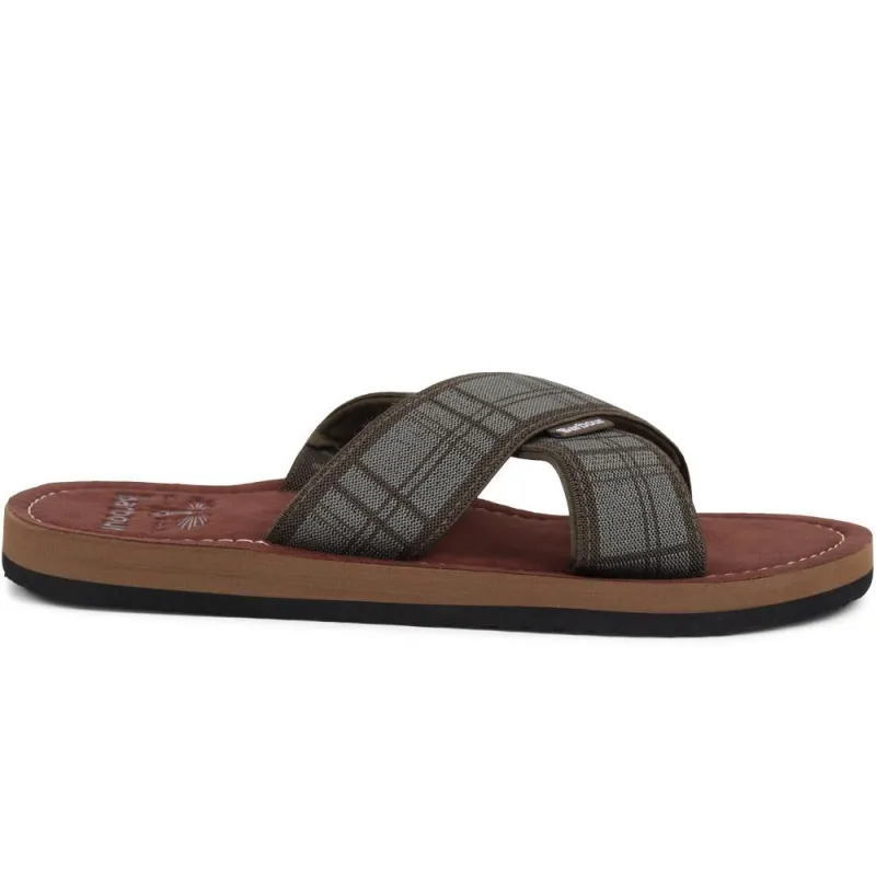 Toeman Beach Sandal - BARBR39500 / 324 829 - Olive sold by Jones Bootmaker
