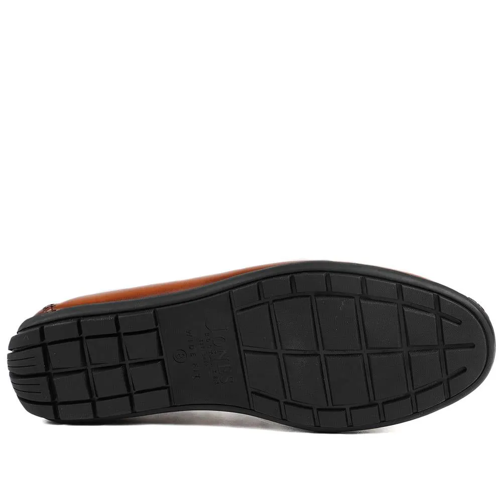 Rawston Wide Fit Smart Leather Slip-On Shoes - RAWSTON / 327 069 - Tan sold by Jones Bootmaker product image thumbnail 4