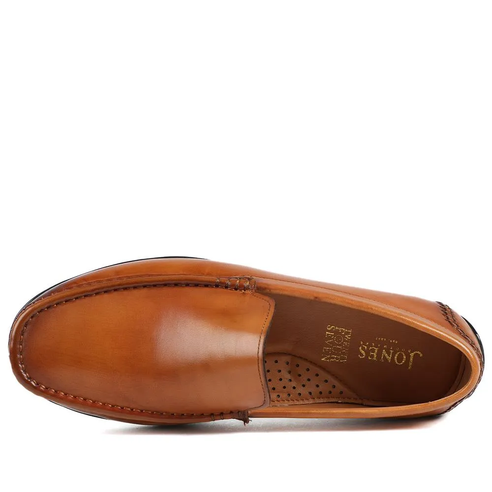 Rawston Wide Fit Smart Leather Slip-On Shoes - RAWSTON / 327 069 - Tan sold by Jones Bootmaker product image thumbnail 5