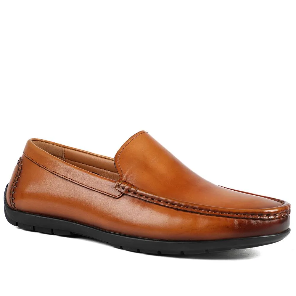 Rawston Wide Fit Smart Leather Slip-On Shoes - RAWSTON / 327 069 - Tan sold by Jones Bootmaker product image thumbnail 2