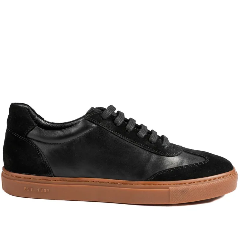 Southall Leather Lace Up Trainers - SOUTHALL / 329 062 - Black Suede sold by Jones Bootmaker