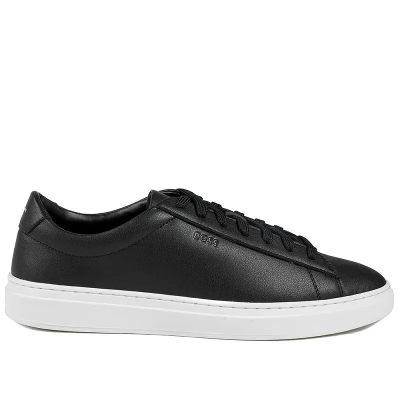 Hugo Boss Leather Lace Up Trainers - HUGO42501 / 327 809 - Black sold by Jones Bootmaker