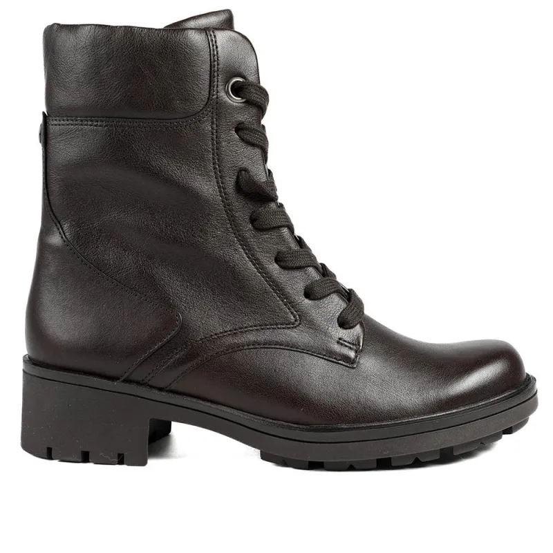 Gabor Wide Fit Leather Lace Up Ankle Boots - GAB42555 / 329 506 - Dark Brown sold by Jones Bootmaker