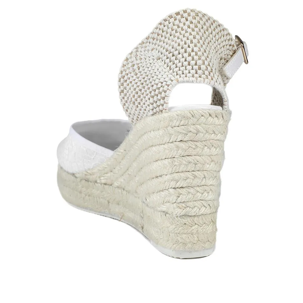 Reign Leather Wedge Espadrilles - REIGN / 329 415 - White Floral sold by Jones Bootmaker product image thumbnail 3