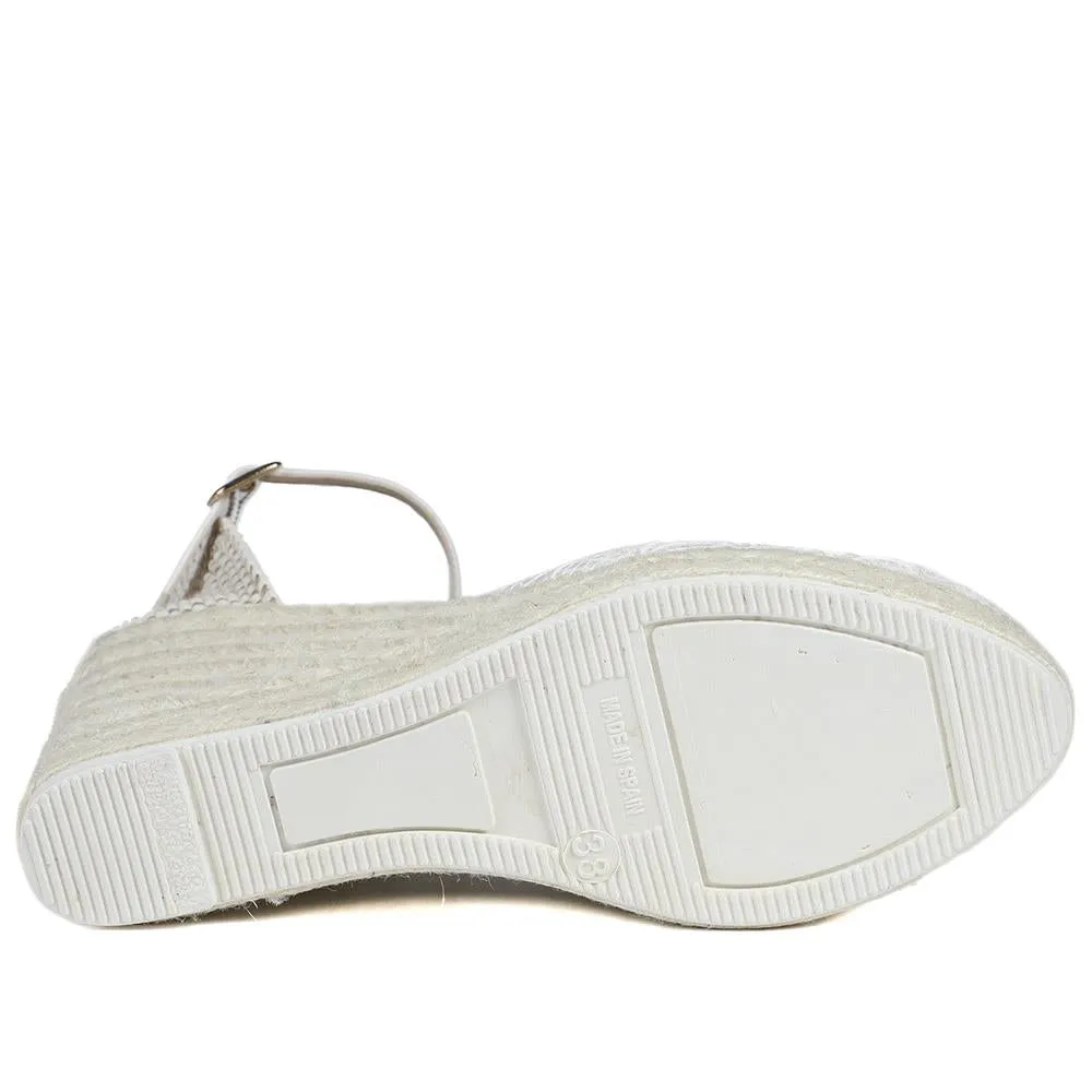 Reign Leather Wedge Espadrilles - REIGN / 329 415 - White Floral sold by Jones Bootmaker product image thumbnail 5