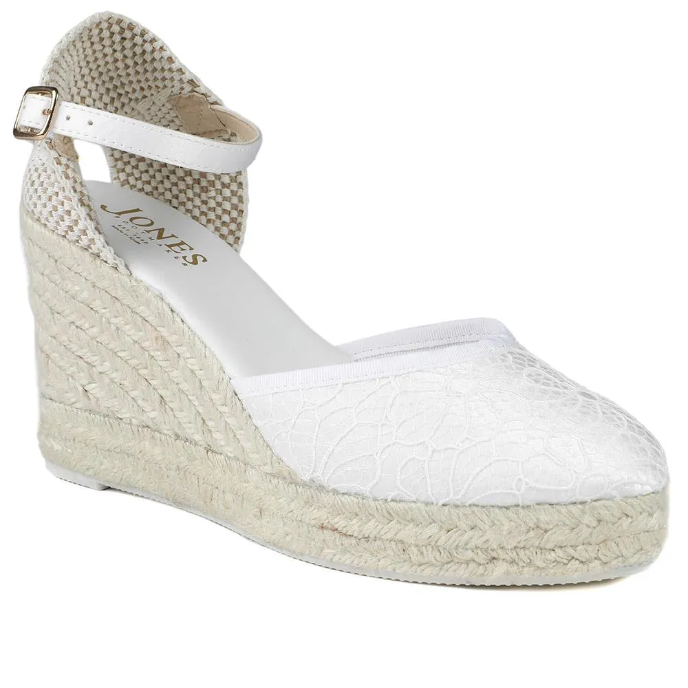 Reign Leather Wedge Espadrilles - REIGN / 329 415 - White Floral sold by Jones Bootmaker product image thumbnail 2