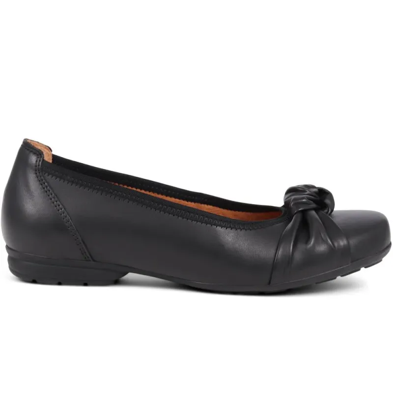 Leather Ballet Pumps - GAB39519 / 325 402 - Black made by Jones Bootmaker