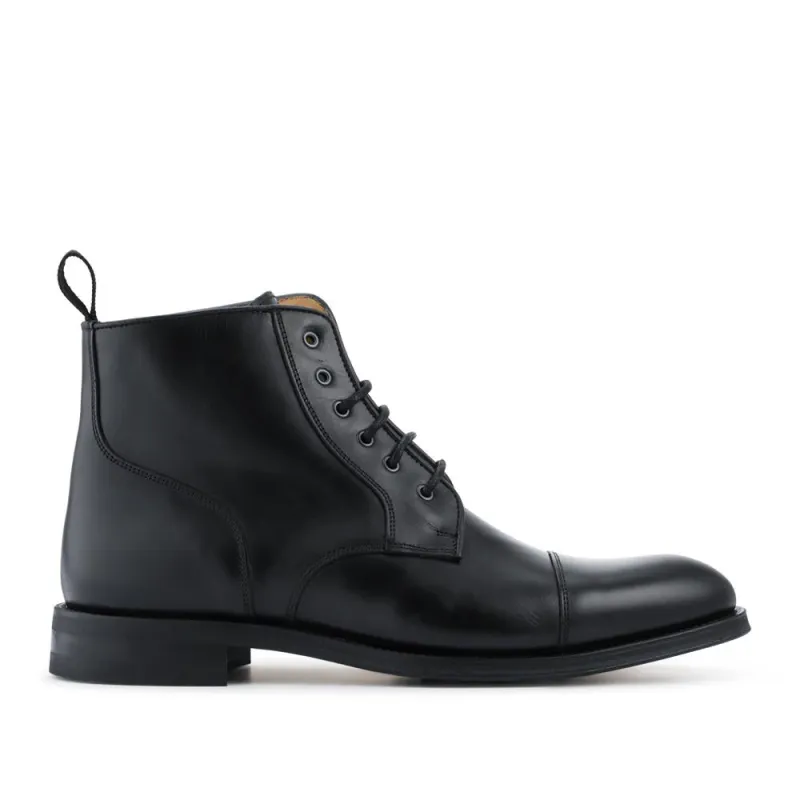 Chalkwell Blake Stitched Leather Lace Up Boots - CHALKWELL / 327 853 - Black sold by Jones Bootmaker