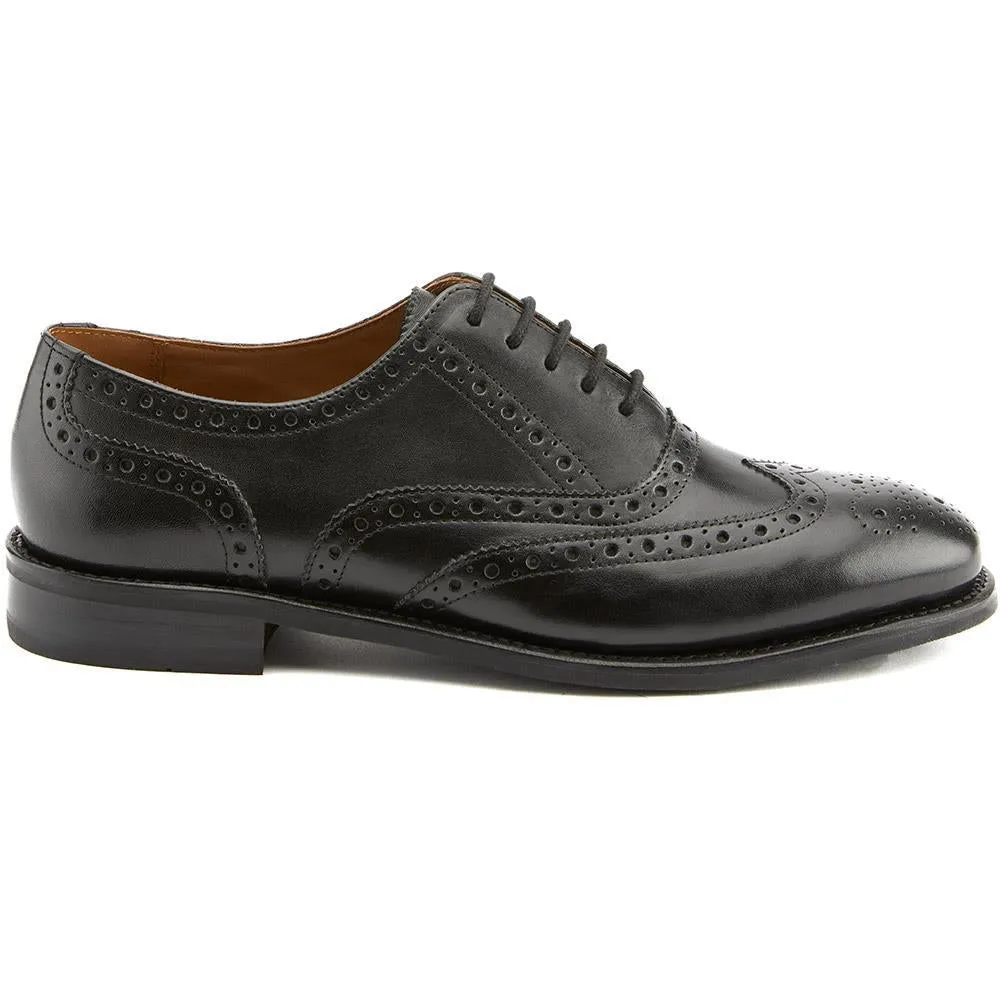 Braxton Leather Brogues - BRAXTON / 326 034 - Black sold by Jones Bootmaker
