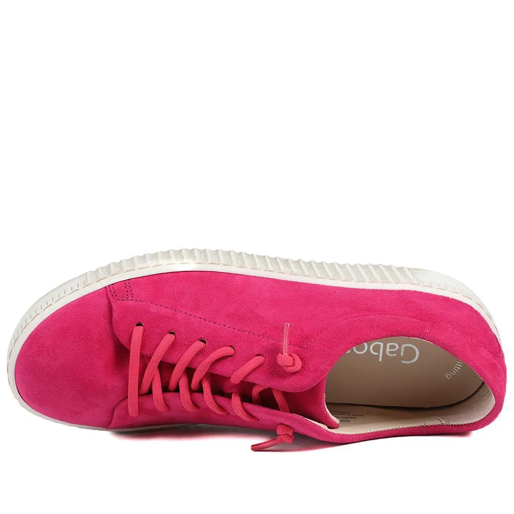 Gabor Casual Leather Lace Up Trainers - GAB43002 / 328 668 - Hot Pink sold by Jones Bootmaker product image thumbnail 5