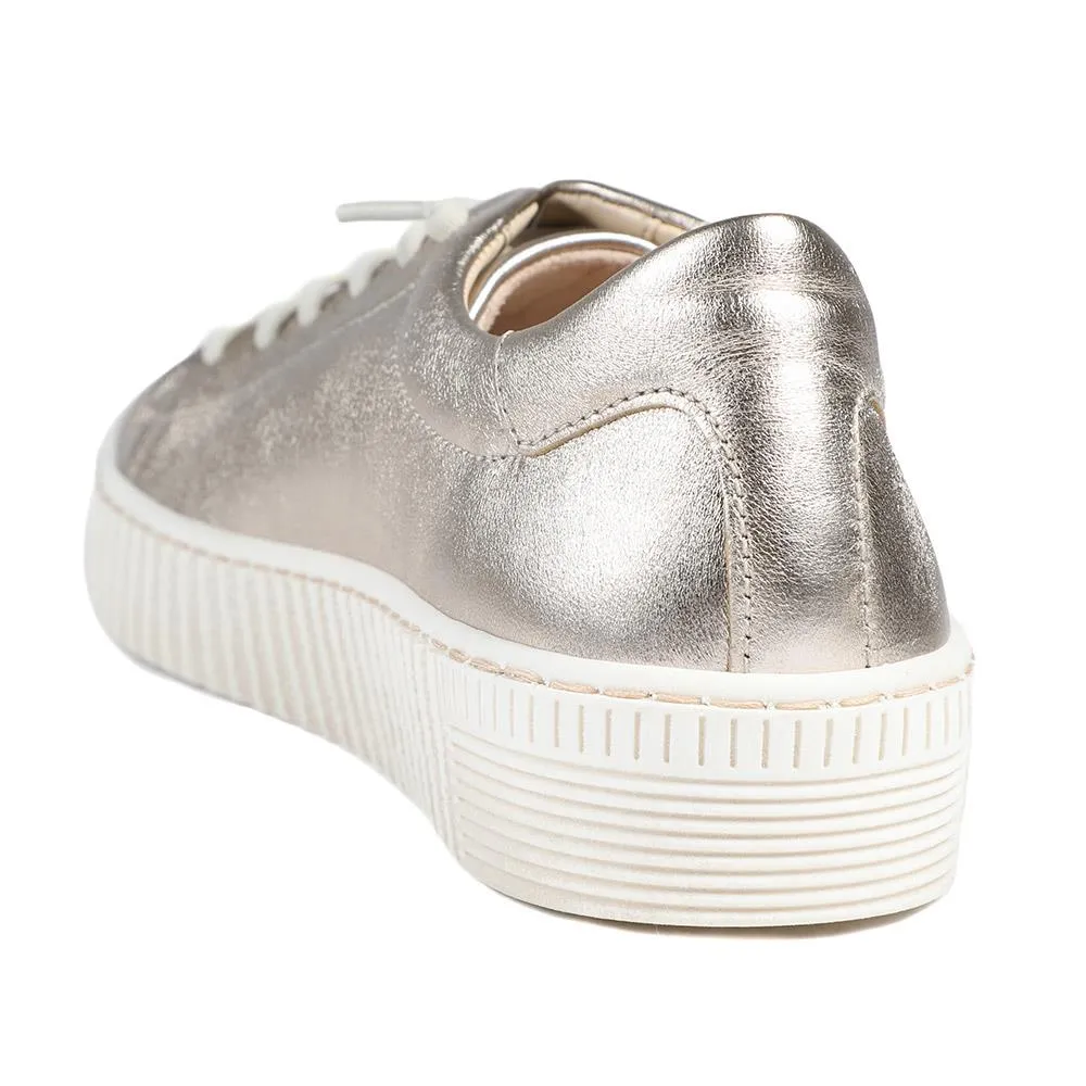 Gabor Casual Leather Lace Up Trainers - GAB43002 / 328 668 - Gold sold by Jones Bootmaker product image thumbnail 4