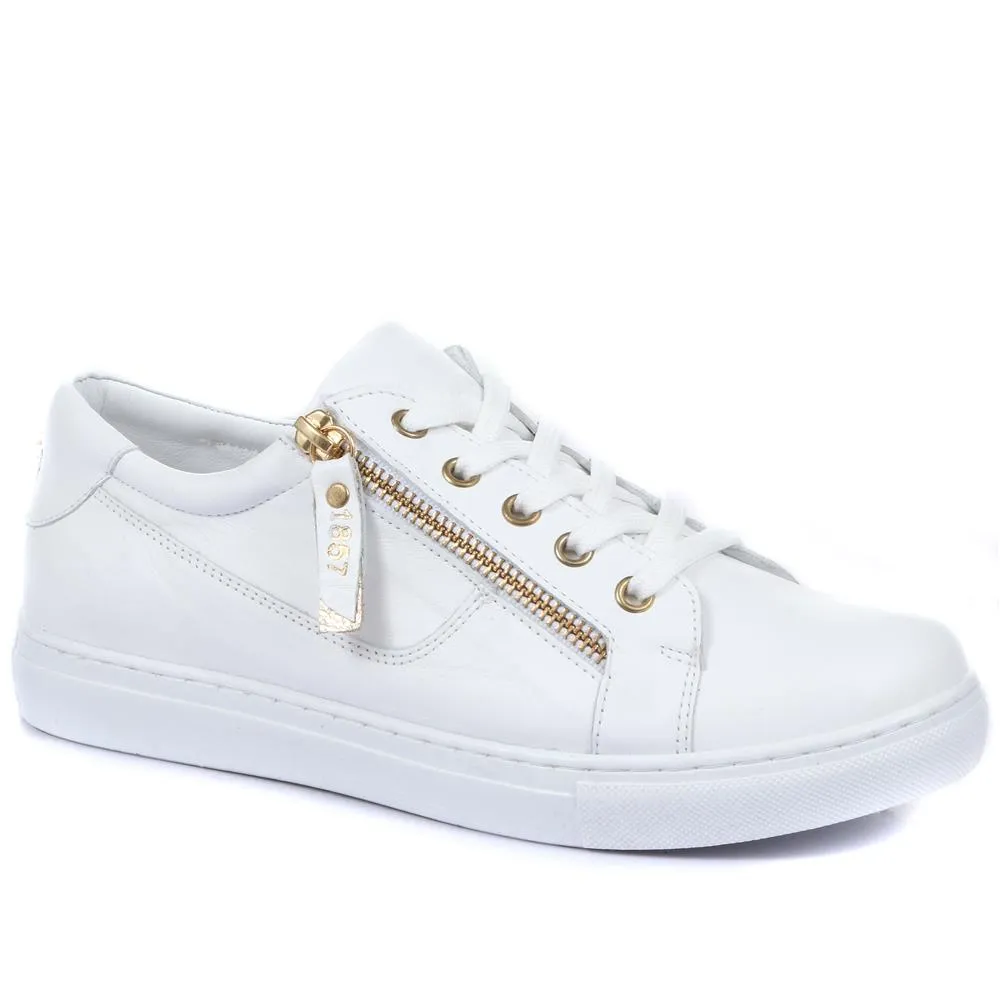 Padova Leather Lace-Up Trainers - PADOVA / 320 235 - White sold by Jones Bootmaker product image thumbnail 2