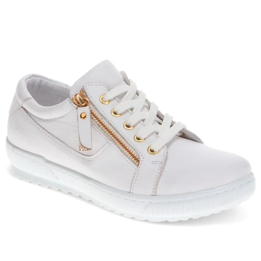 Padova Leather Lace-Up Trainers - PADOVA / 320 235 - White sold by Jones Bootmaker product image thumbnail 3
