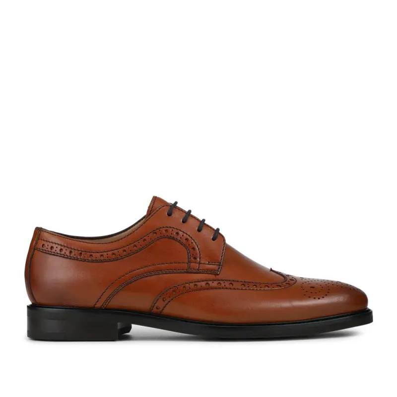Longwood Leather Derby Brogues - LONGWOOD / 320 482 - Tan Leather made by Jones Bootmaker