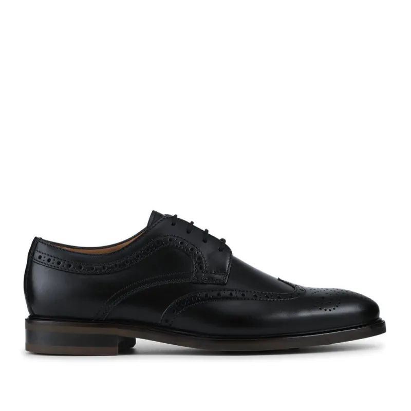 Longwood Leather Derby Brogues - LONGWOOD / 320 482 - Black Leather made by Jones Bootmaker