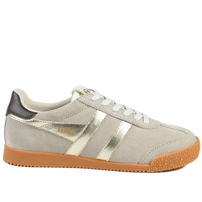 Gola Elan Glitz Leather Trainers - JAC42505 / 327 784 - Beige-Gold made by Gola