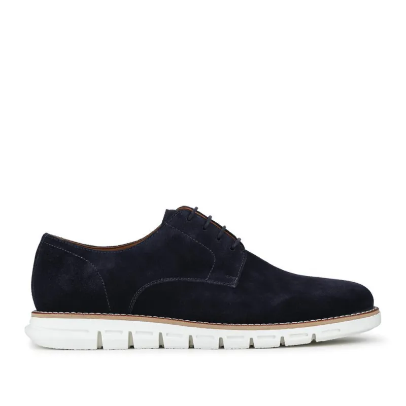 Longtown Leather Lace Up Cushioning Shoes - LONGTOWN / 328 825 - Navy Suede sold by Jones Bootmaker