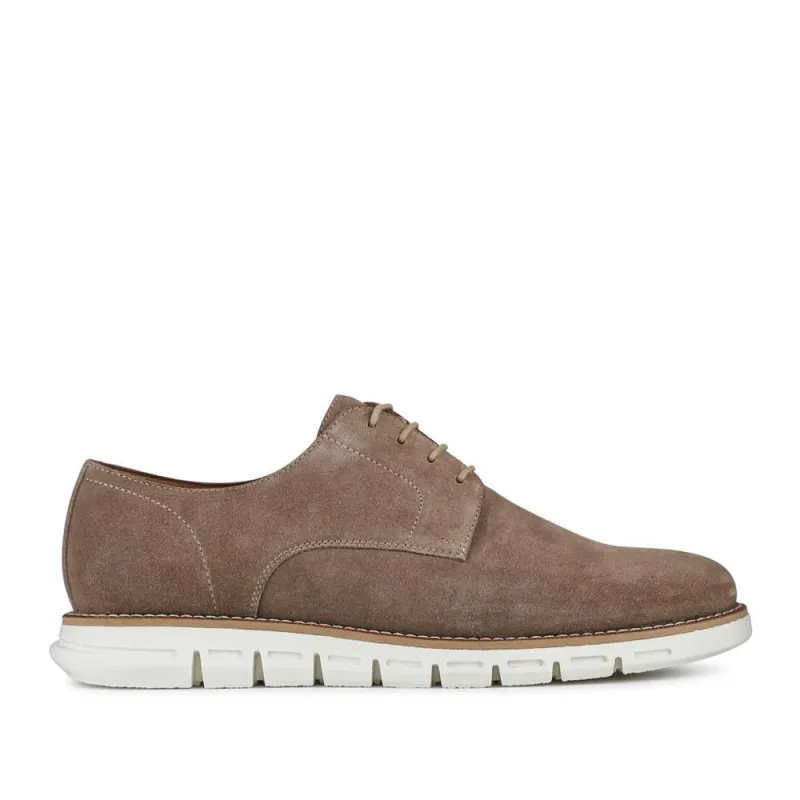 Longtown Leather Lace Up Cushioning Shoes - LONGTOWN / 328 825 - Sand Suede sold by Jones Bootmaker