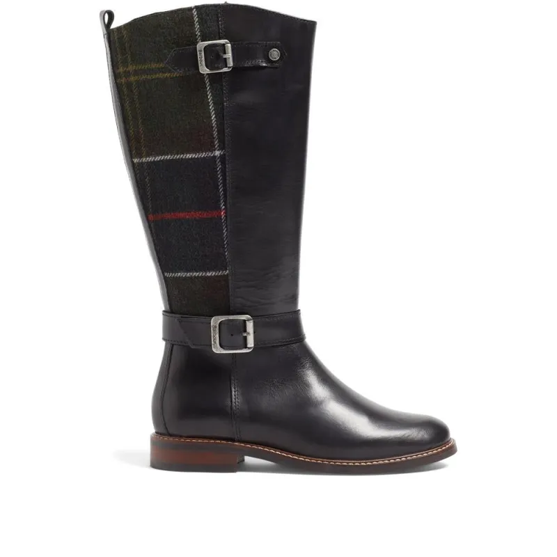 Wren Leather Knee High Boots - BARBR36513 - Black made by Barbour