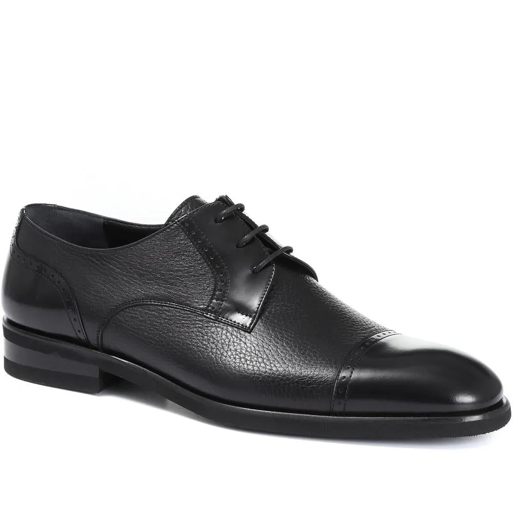 Deer Leather Derby Shoe - CORRE30502 / 317 097 - Black sold by Jones Bootmaker product image thumbnail 2