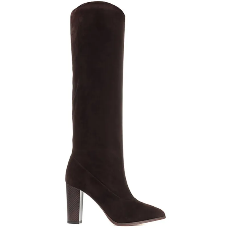 Sappho Heeled Suede Knee Boots - KARMI31519 / 318 153 sold by Jones Bootmaker