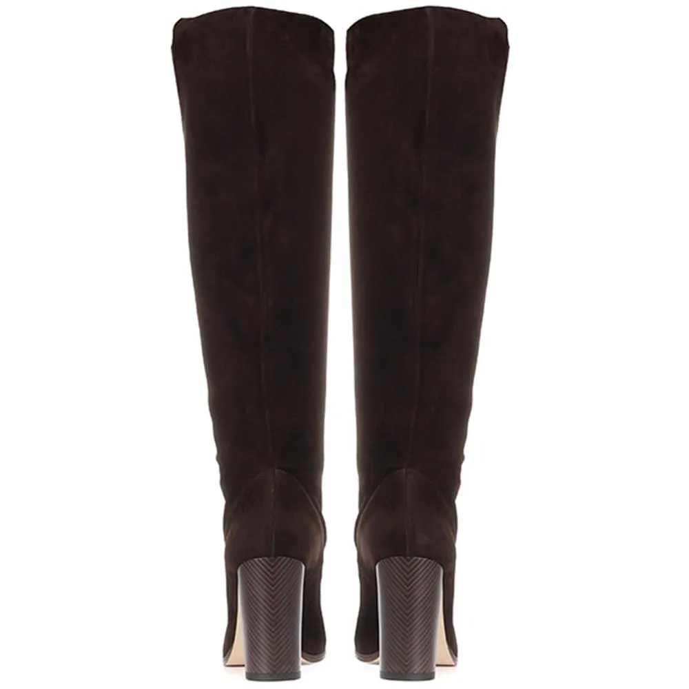Sappho Heeled Suede Knee Boots - KARMI31519 / 318 153 - Brown Suede sold by Jones Bootmaker product image thumbnail 3