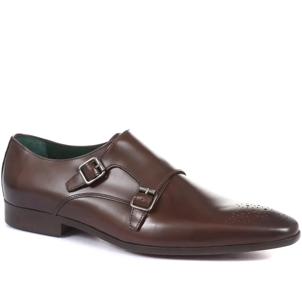 Morden Leather Monk Shoe - MORDEN / 319 195 - Mahogany sold by Jones Bootmaker product image thumbnail 2