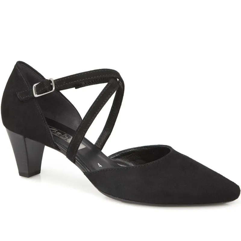 Callow Heeled Court Shoe - GAB29598 / 314 566 - Black made by Jones Bootmaker