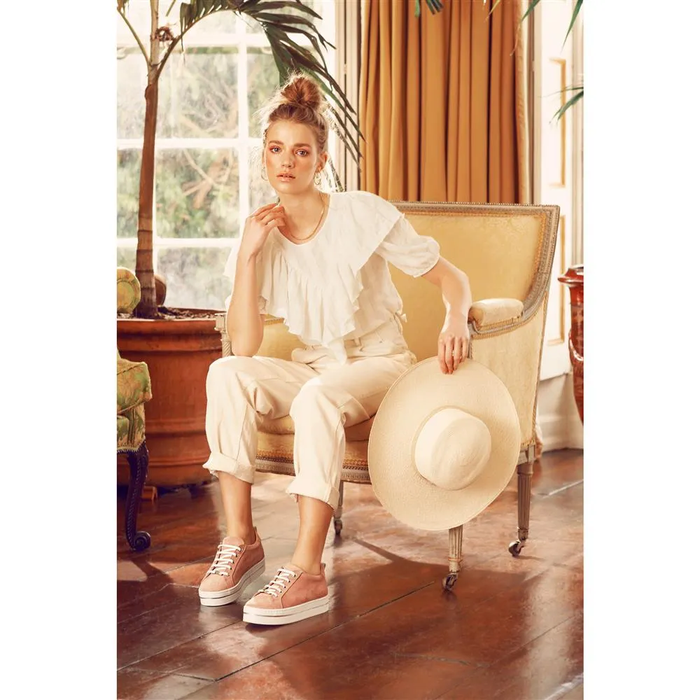 Alisha Leather Lace-Up Trainers - ALISHA / 319 620 - Dusky Pink sold by Jones Bootmaker product image thumbnail 5