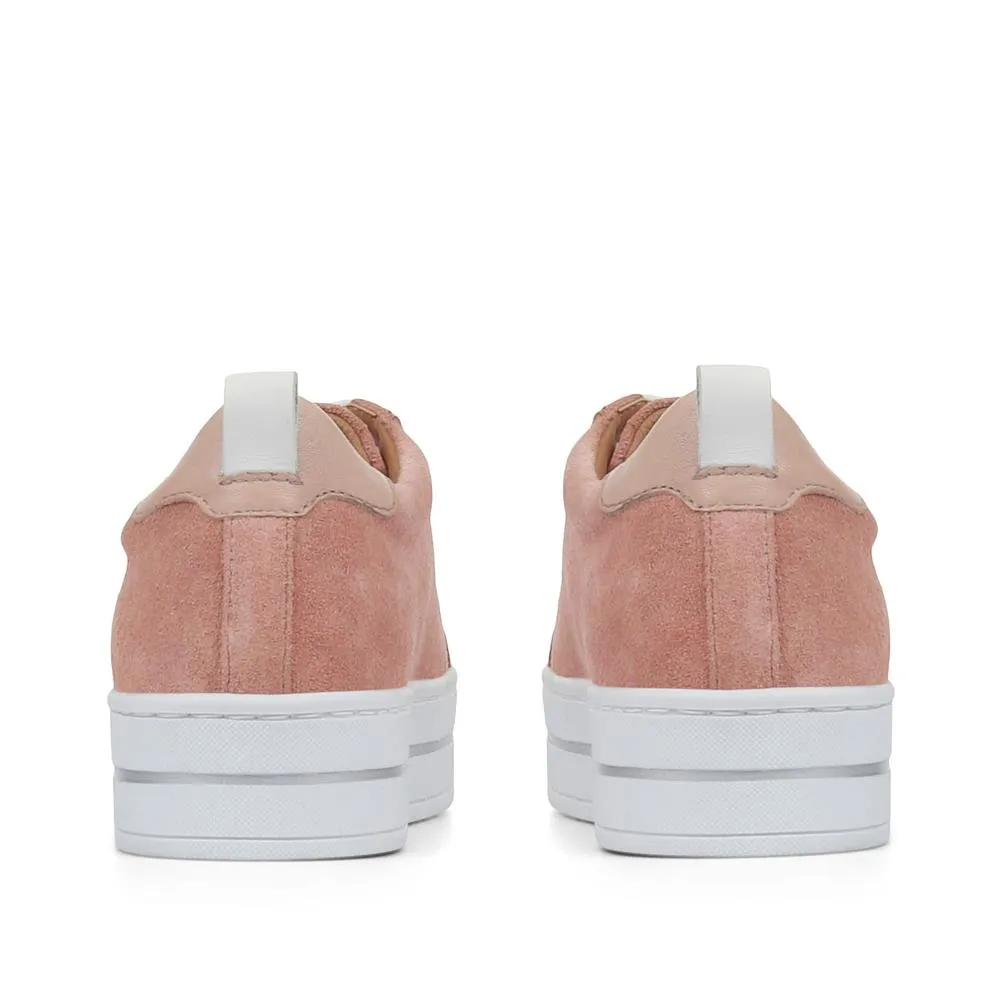 Alisha Leather Lace-Up Trainers - ALISHA / 319 620 - Dusky Pink sold by Jones Bootmaker product image thumbnail 3