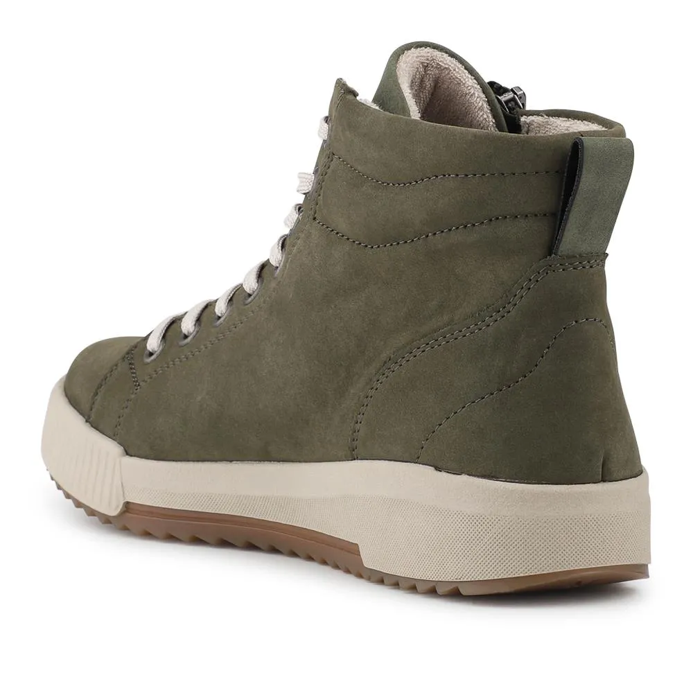Rieker Leather Zipped Hi Top Trainers - RKR42546 / 328 186 - Green sold by Jones Bootmaker product image thumbnail 3