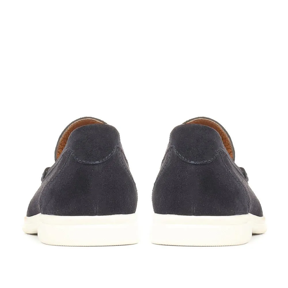 Quin Suede Tassel Loafers - QUIN / 321 689 - Navy Suede sold by Jones Bootmaker product image thumbnail 3