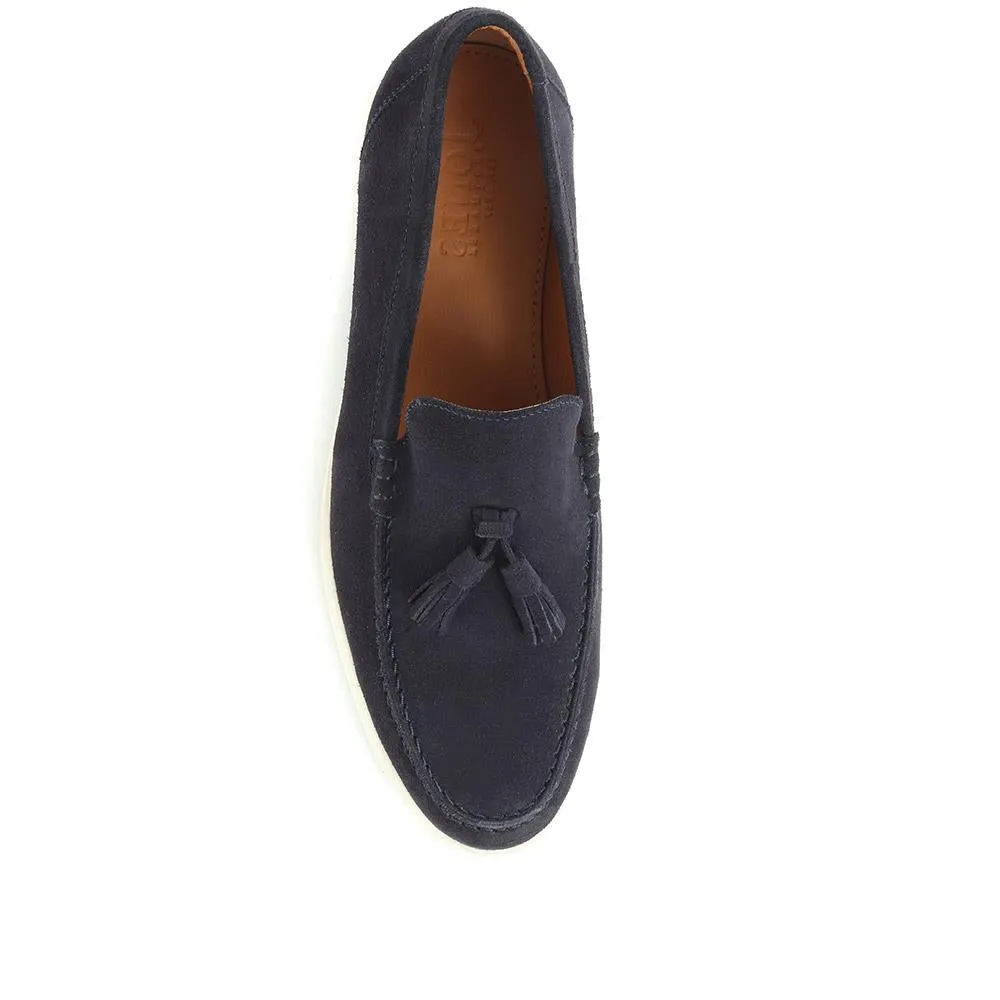 Quin Suede Tassel Loafers - QUIN / 321 689 - Navy Suede sold by Jones Bootmaker product image thumbnail 4