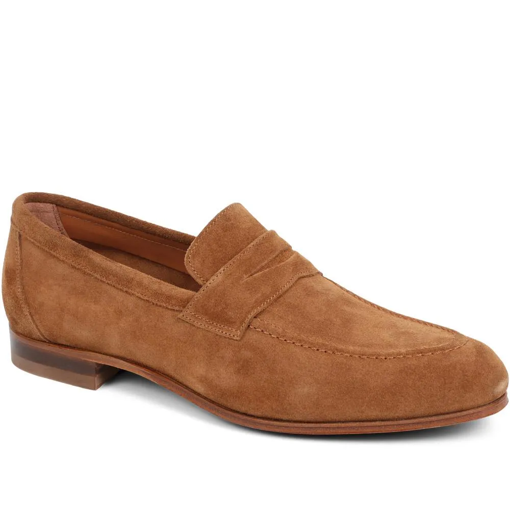 Cristo Leather Penny Loafers - CRISTO / 321 995 - Tan Suede sold by Jones Bootmaker product image thumbnail 2