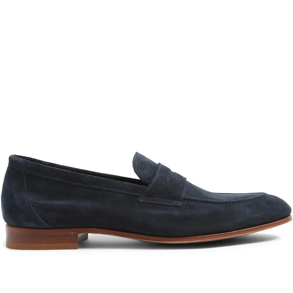 Cristo Leather Penny Loafers - CRISTO / 321 995 - Navy Suede sold by Jones Bootmaker product image thumbnail 4
