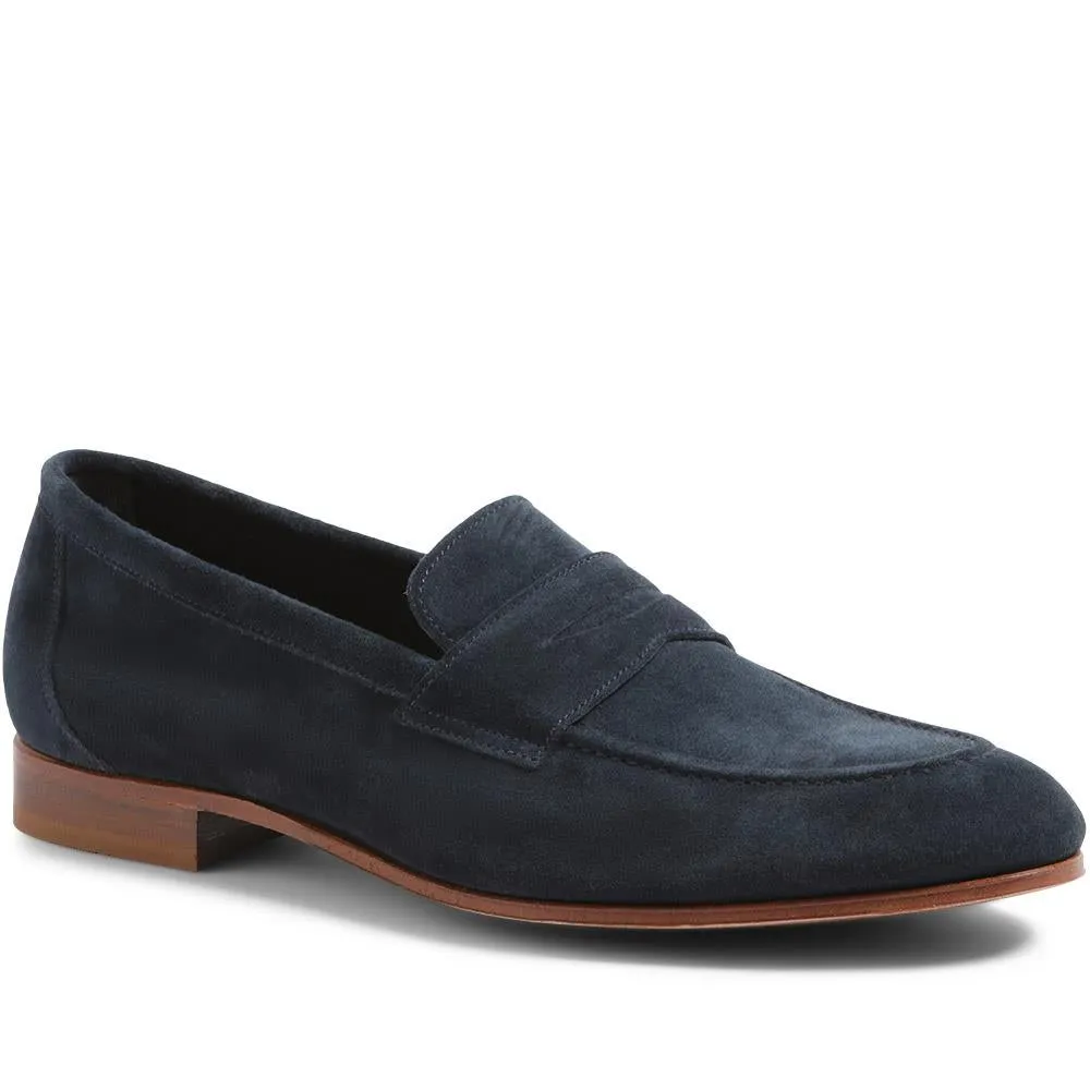 Cristo Leather Penny Loafers - CRISTO / 321 995 - Navy Suede sold by Jones Bootmaker product image thumbnail 2