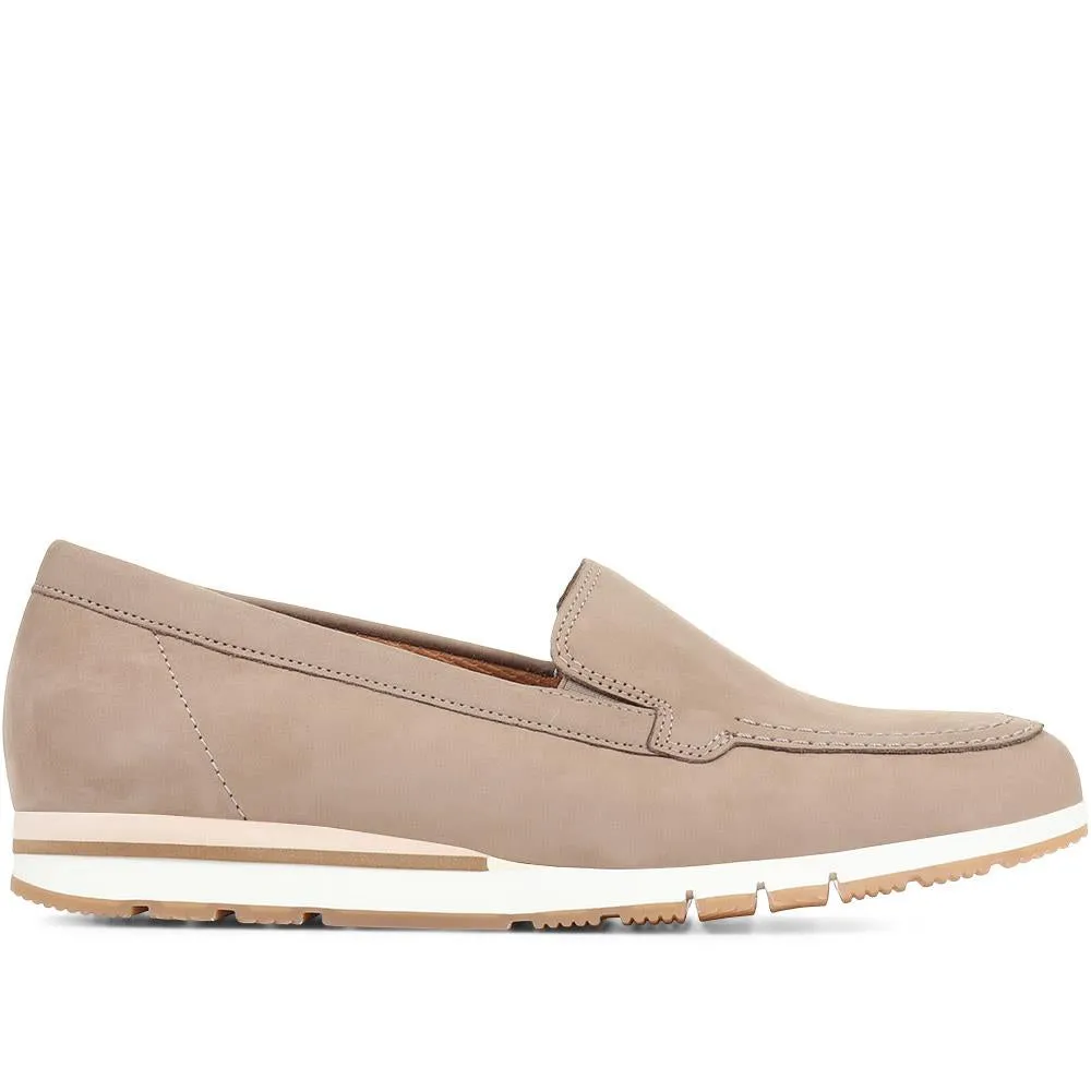 Begonia Leather Slip-On Shoes - GAB35540 / 322 395 - Taupe sold by Jones Bootmaker