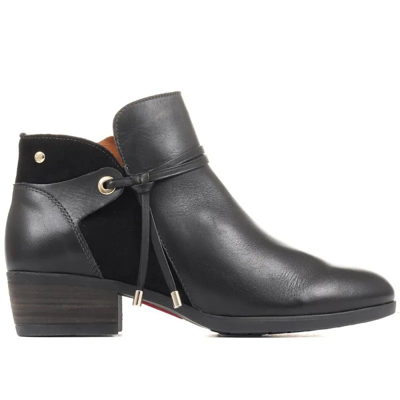 Daroca Heeled Leather Ankle Boots - PIKO36500 / 322 533 - Black made by PIKOLINOS
