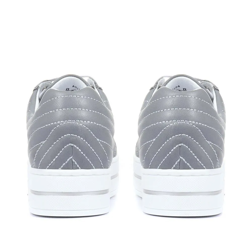 Amira Leather Platform Trainers - AMIRA / 318 440 - Grey sold by Jones Bootmaker product image thumbnail 3