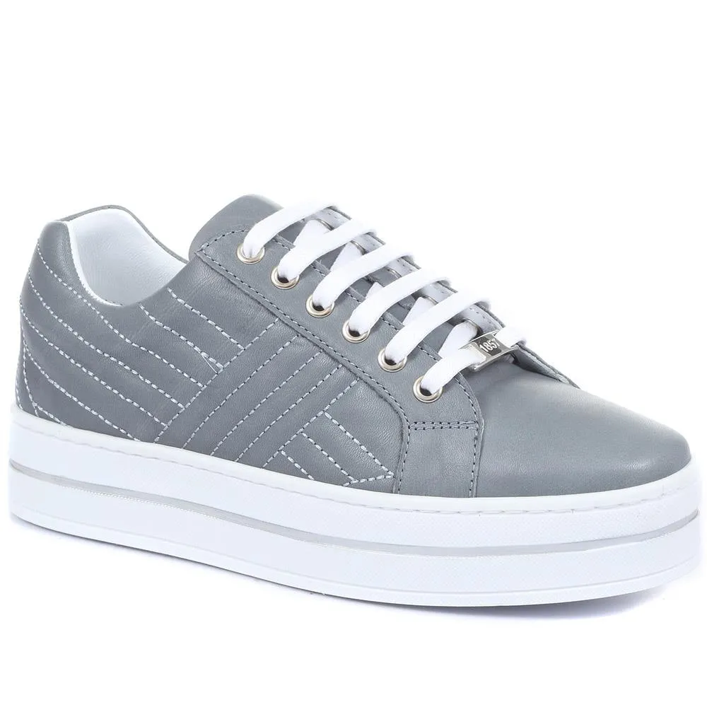 Amira Leather Platform Trainers - AMIRA / 318 440 - Grey sold by Jones Bootmaker product image thumbnail 2