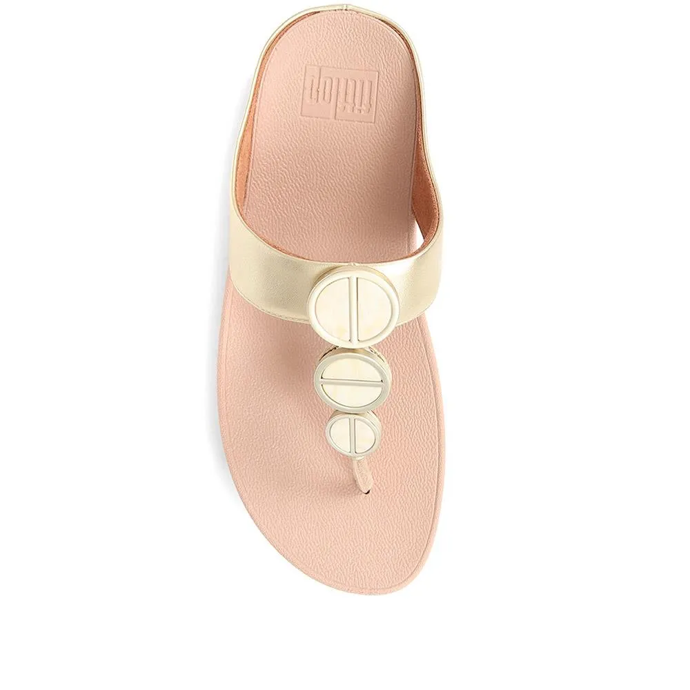 Halo Leather Wedge Sandals - FITF37503 / 323 247 - Platinum sold by Jones Bootmaker product image thumbnail 4