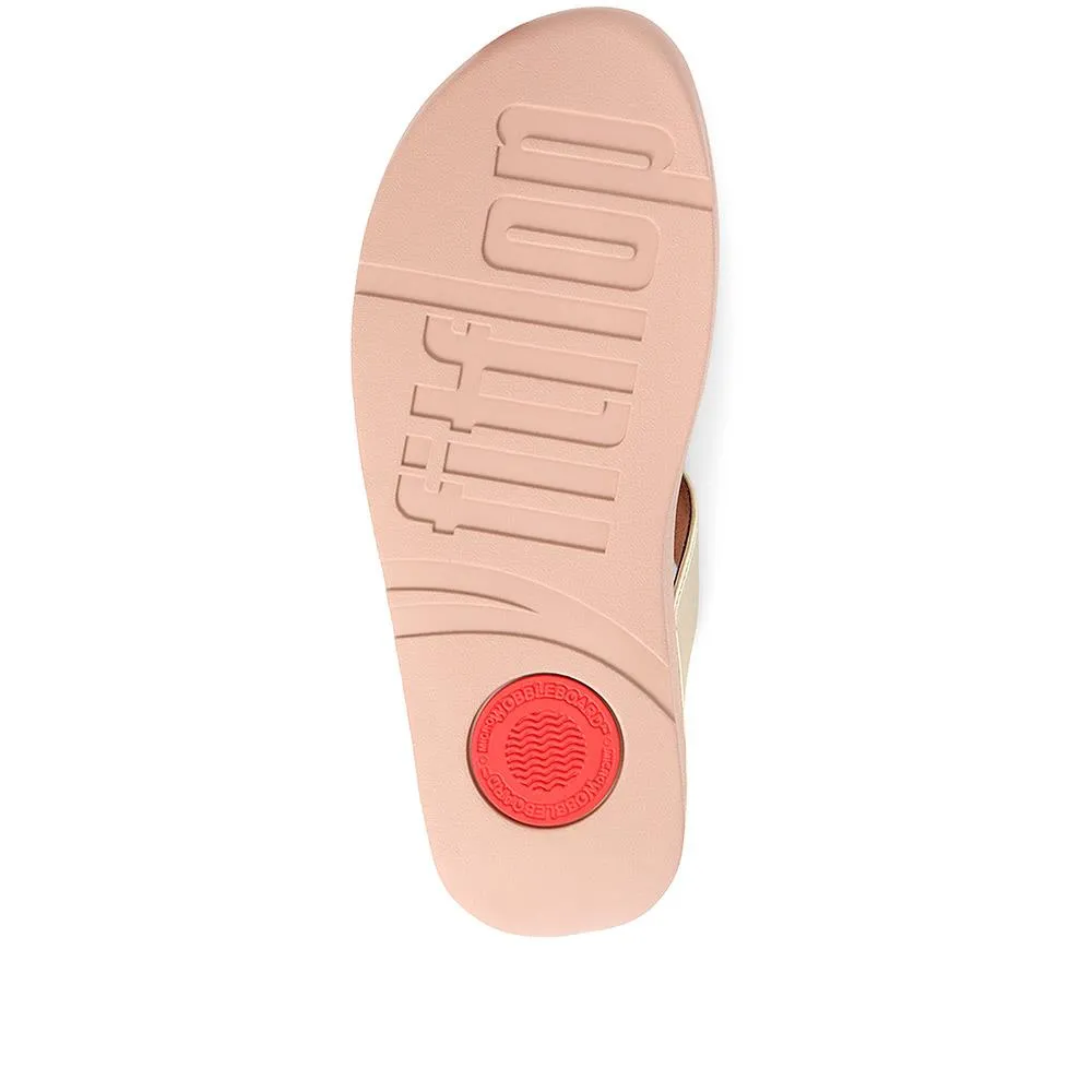 Halo Leather Wedge Sandals - FITF37503 / 323 247 - Platinum sold by Jones Bootmaker product image thumbnail 5