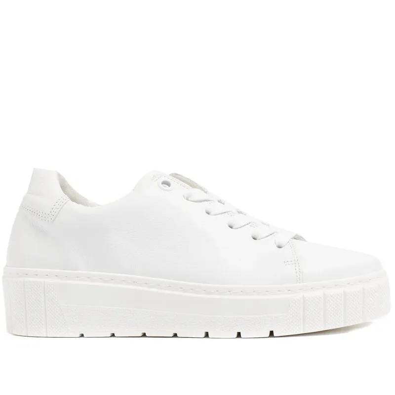 Gabor Leather Trainers - GAB37504 / 323 289 - White made by Jones Bootmaker