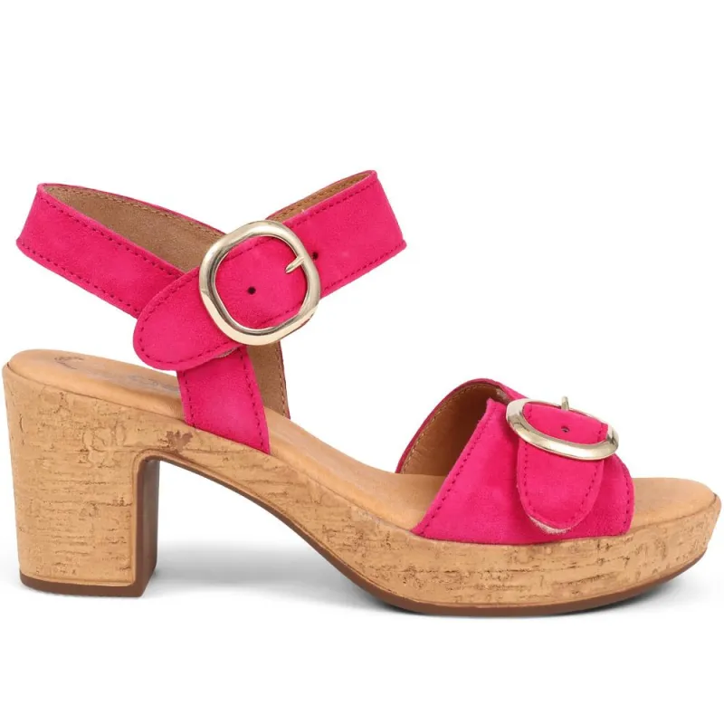 Fantastica Gabor Wedge Sandals - GAB37513 / 323 531 - Pink made by Jones Bootmaker