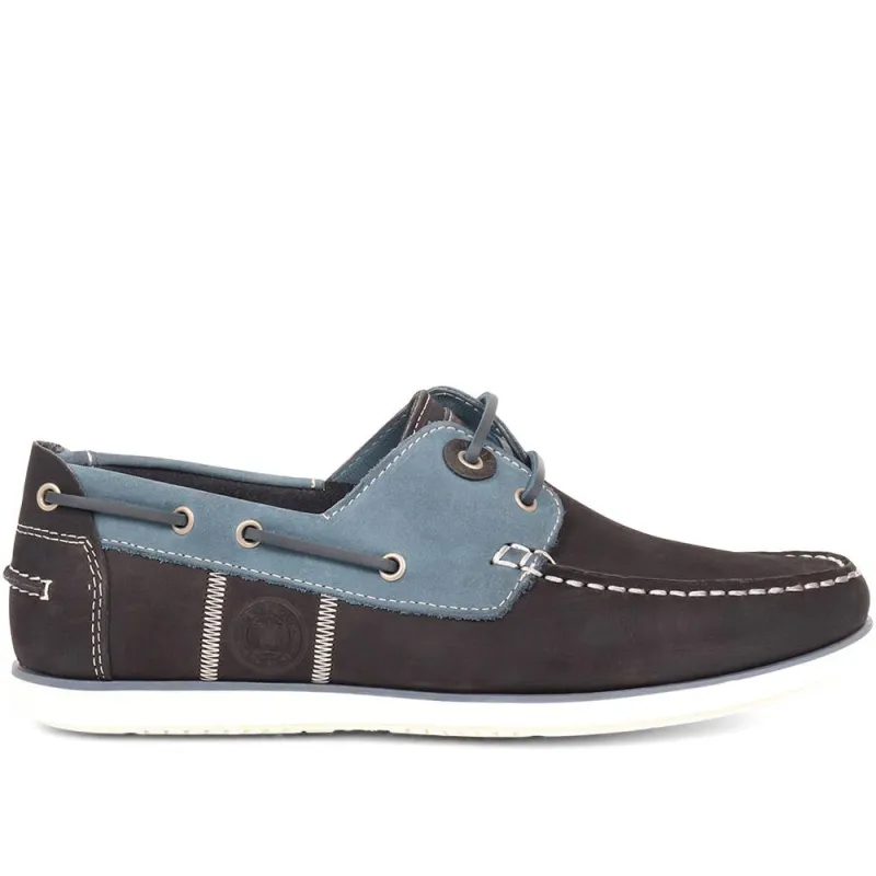 Wake Leather Boat Shoes - BARBR37502 / 323 676 - Denim made by Barbour