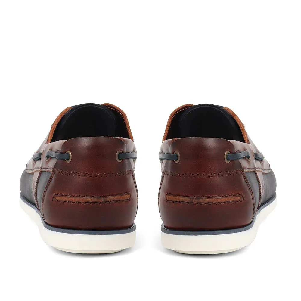 Wake Leather Boat Shoes - BARBR37502 / 323 676 - Navy-Brown sold by Jones Bootmaker product image thumbnail 3