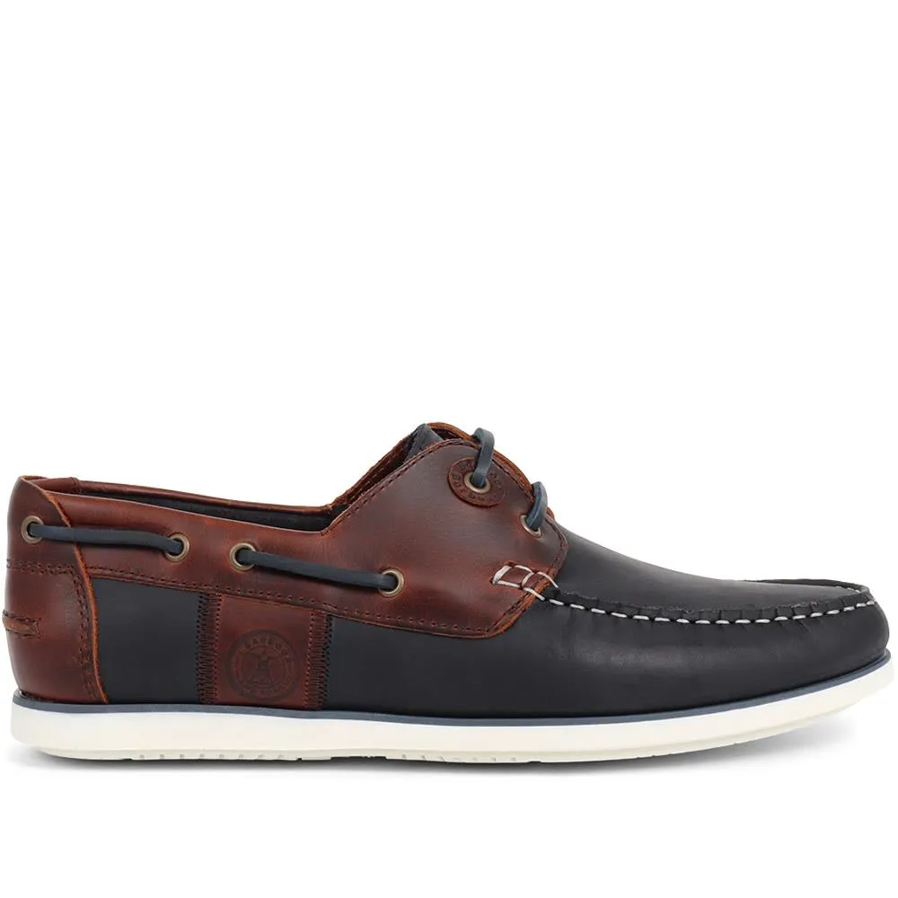 Wake Leather Boat Shoes - BARBR37502 / 323 676 - Navy-Brown sold by Jones Bootmaker