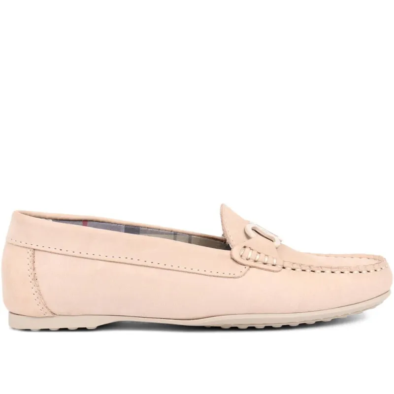 Astrid Leather Loafers - BARBR37510 / 323 746 - Beige made by Barbour